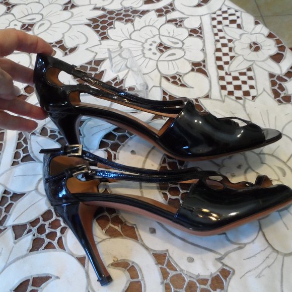 Alaia Paris Black Patent Leather Strappy Heels Size EU 38.5B US 8.5M - Picture 8 of 16